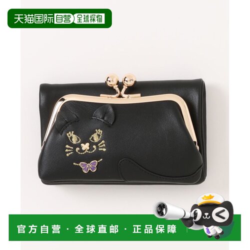1h可退 日本直邮ANNA SUI 女士软羊纹皮革 口金双折钱包 318081