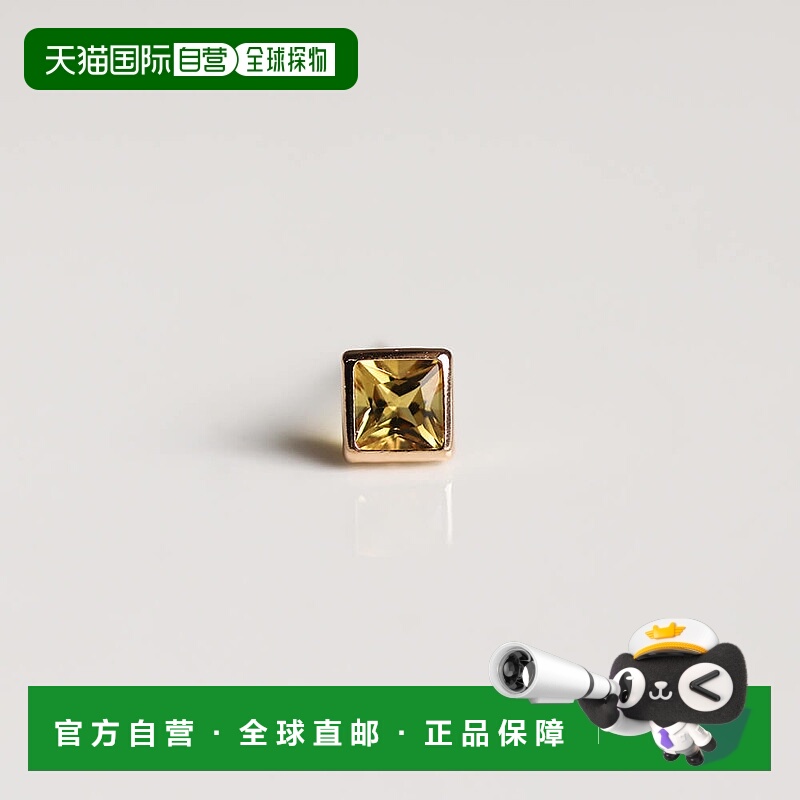 1h可退 日本直邮cui-cui 女装 K10YG 黄钻方形切割单边耳钉 39064