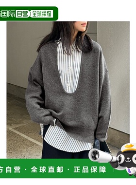 日本直邮SELECT MOCA 女士深U领针织套头衫 30001640