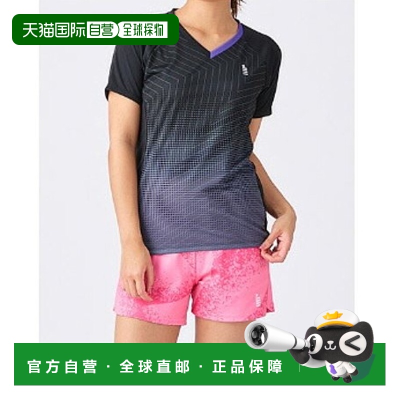 日本直邮 GOSEN 女式比赛衬衫网球羽毛球服上衣T恤蓝 GOSEN T2411