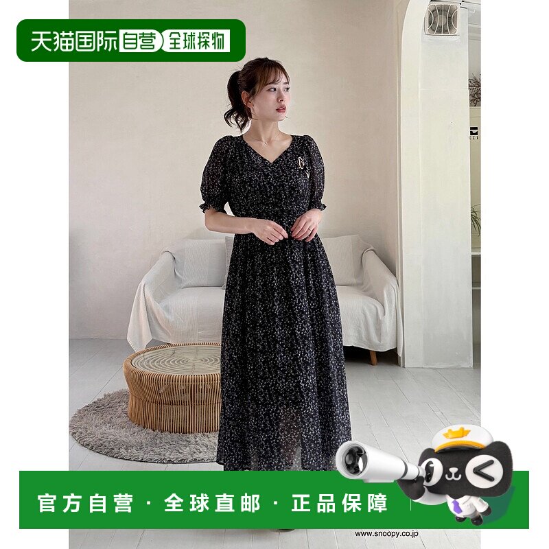 1h可退 日本直邮MIIA 女装 PEANUTS小花图案A字连衣裙 36521411