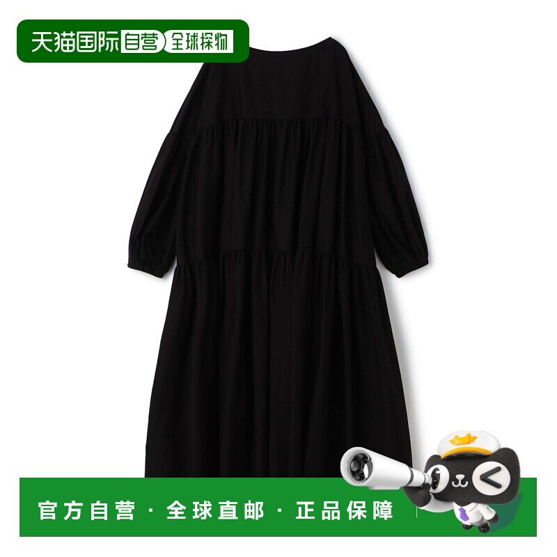 日本直邮GALERIE VIE 女装 宽松褶饰棉丝混纺长裙 23065406203