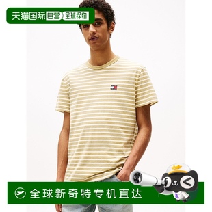 男款 日本直邮Tommy T恤 Hilfiger 纯棉平纹针织刺绣条纹圆领短袖