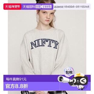 1h可退 日本直邮SLY 女装 宽松版型 舒适里绒 半袖印花连帽卫衣 0