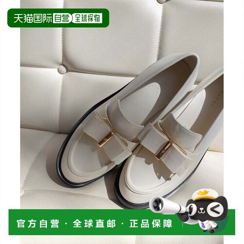 日本直邮RANDA 乐福鞋 米色单鞋一脚蹬