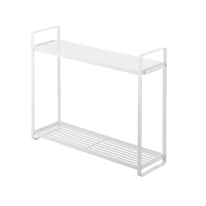 【日本直邮】Yamazaki山崎 2层炉边架 间隙收纳 白色 约W51XD14XH