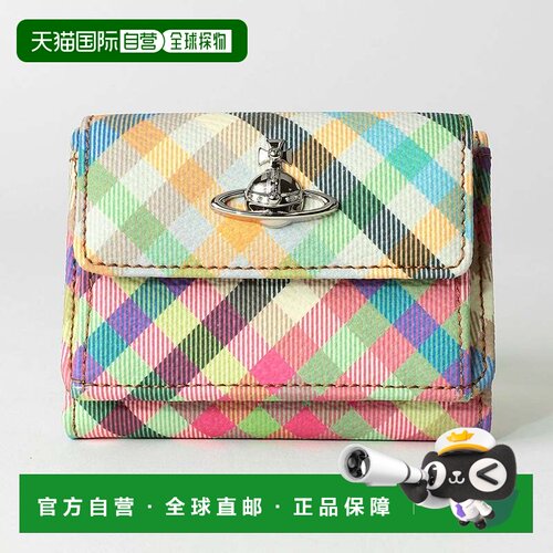 日本直邮Vivienne Westwood 3折钱包 赫兹格纹