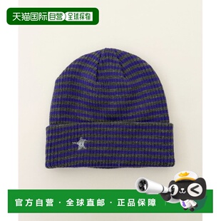 1h可退 MO25AW12SG0027 日本直邮WEGO女士宽松刺绣星星条纹针织帽