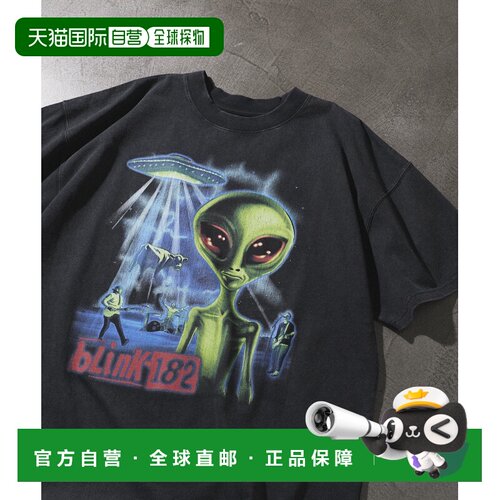 1h可退 日本直邮FREAK'S STORE 男女同款 BLINK182外星人印花圆领