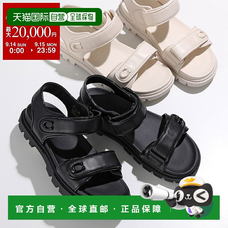 日本直邮Coach蔻驰女士Brynn带凉鞋平底皮鞋LTHSANDALCS094