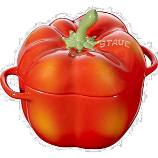 【日本直邮】Staub珐琅 双把手锅 陶瓷 12cm 橘色 耐热 40500-325