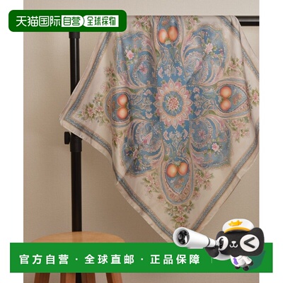 日本直邮resonance 女士 多用方巾 花卉水果印花 可绑发可围脖可