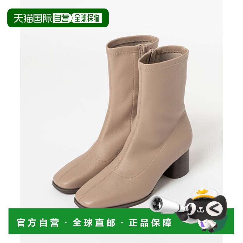 日本直邮RANDA 真皮弹力皮革中筒靴 RA041BW016549 黑色