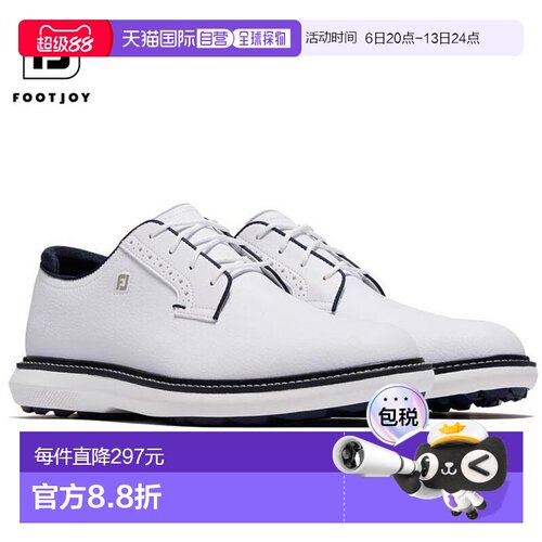 日本直邮FootJoy 男士 FJ TRADITIONS 无钉高尔夫球鞋57948白色 [