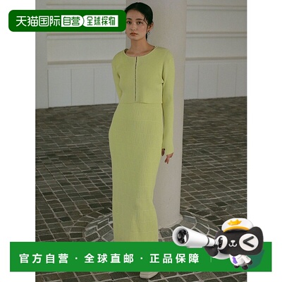 1h可退 日本直邮LAGUNAMOON 女士V领无袖针织连衣裙开衫套装 0325