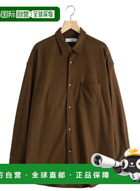 1h可退 日本直邮Graphpaper男装宽松版型羊毛正装衬衫半领设计 GU