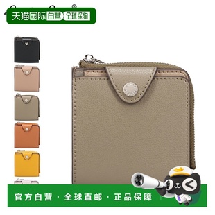 女士双折钱包纤薄 型拉链有黑色灰色橄榄 Largo 日本直邮Legato