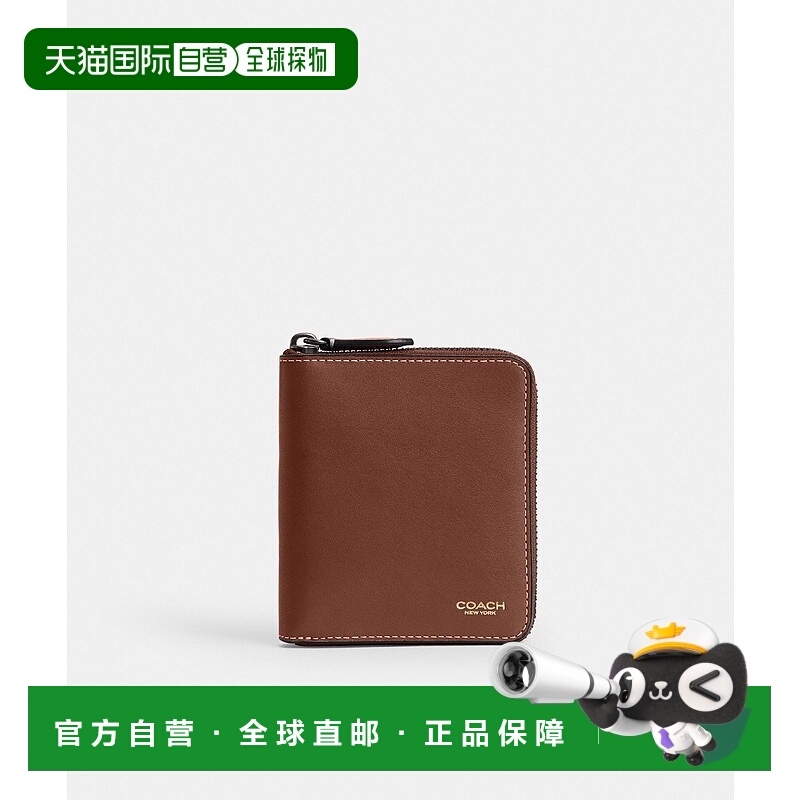 1h可退 日本直邮COACH 蔻驰 蔻驰男女通用拉链硬币钱包 CBH71 RWD