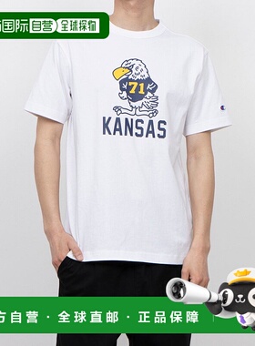 日本直邮 Champion 男士短袖T恤 C8-B355 白色经典