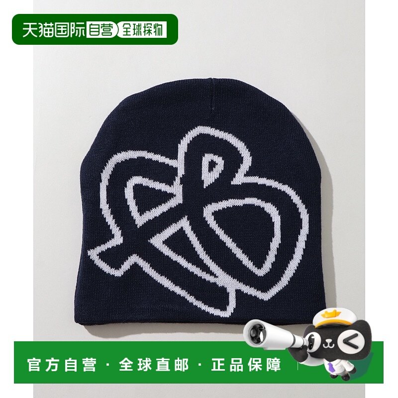 1h可退 日本直邮FUBU 男装 加大FB logo 宽松针织 保暖毛线帽 FAM