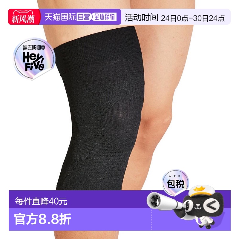 【日本直邮】Zamst赞斯特户外运动轻薄护膝左右通用L黑色 380003