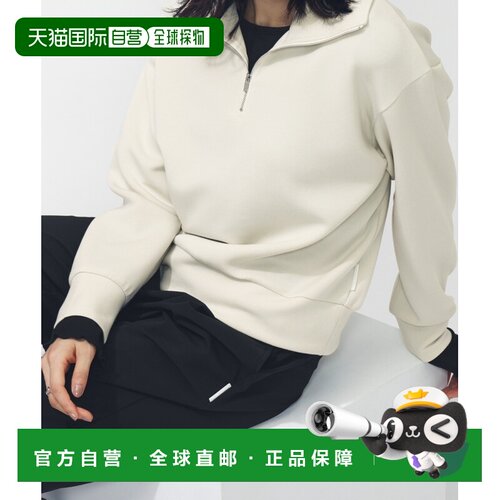 1h可退 日本直邮TIGORA 女装 半拉链连帽卫衣 弹力舒适面料 TRｽｳｪ
