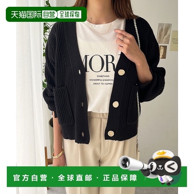 1h可退 日本直邮GeeRA 女士短款金扣针织开衫 208089