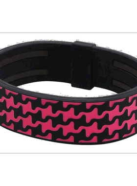 【日本直邮】Phiten法藤 手镯RAKUWA手链S硅酮千鸟纹黑色/粉色17c