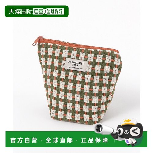 1h可退 日本直邮studio CLIP 女装 复古斜纹S号化妆收纳包 499369