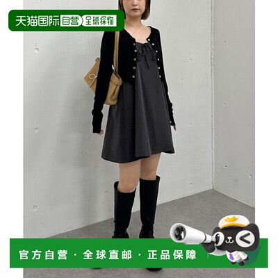 1h可退 日本直邮archives女士宽松迷你吊带连衣裙 细肩带胸下褶皱