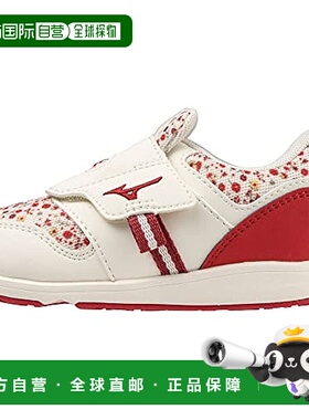 【日本直邮】Mizuno美津浓 男女运动童鞋 本白红 13.0cm C1GD2232