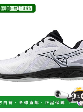 【日本直邮】美津浓 Wave Fang EL 2 羽毛球鞋 71GA2423 白黑灰