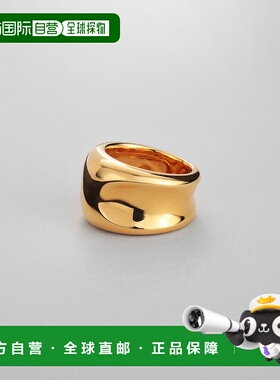 1h可退 日本直邮COCOSHNIK 女士 镶金凹面设计银戒 GP 7676128599