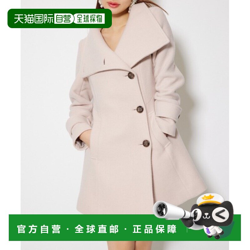 日本直邮rienda 女士经典立体剪裁优雅迷你大衣 秋装 110IAA30047