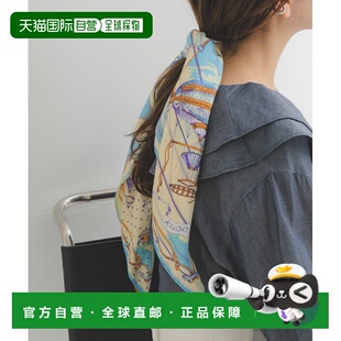 1h可退 日本直邮manipuri女士真丝方巾 65比特气球印花 CR2611022