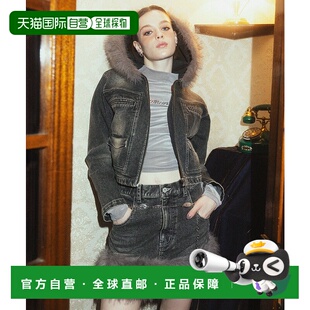 1h可退 日本直邮SPIRALGIRL 女装 牛仔迷你裙 搭配仿毛边设计 625