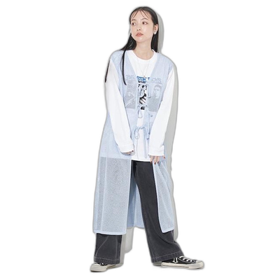 日本直邮FREAK'S STORE 2WAY 双色网眼连衣裙针织【付后1h可退】