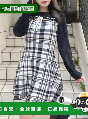 1h可退 日本直邮abc une face 女装 针织连衣裙 前开叉设计 30610