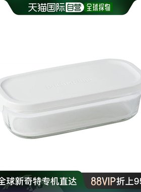 【日本直邮】Iwaki 食物保存方盒 浅型500ml 白色 可用冷冻烤箱微