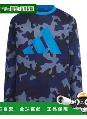 日本直邮adidas 迷彩图案常规版型双针织长袖T恤 [KGL39-KA1346]