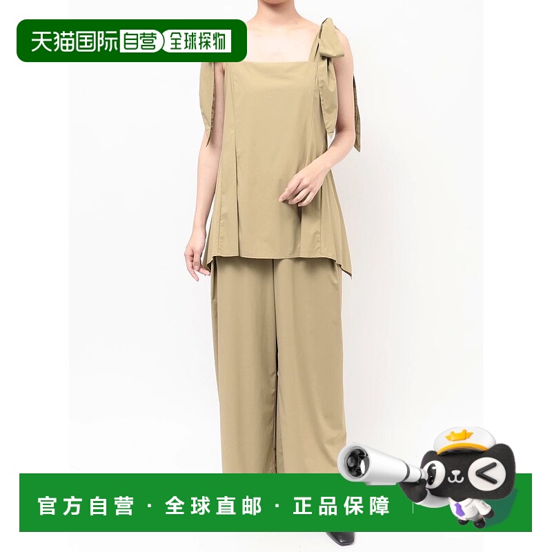 1h可退 日本直邮TONAL 女装 宽松设计 蕾丝蝴蝶结吊带连体裤 6525