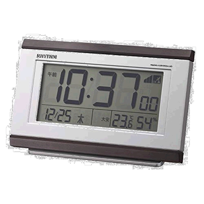 【日本直邮】RHYTHM 闹钟 8RZ161SR06 棕色 家居 & 厨房