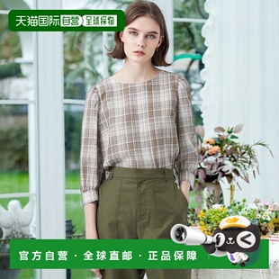 1h可退 日本直邮MACKINTOSH PHILOSOPHY 女士格纹七分袖上衣 H5M1