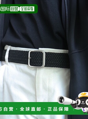 日本直邮florge 无级调节皮革配色尼龙网腰带 FL8218EW08079 腰带