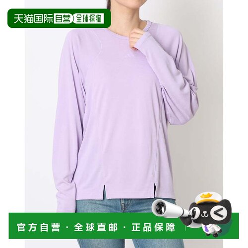 日本直邮adidas 女士长袖功能T恤 Luxe Flow 宽松版型 长袖T恤 KA