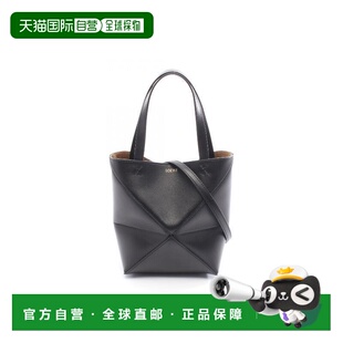 日本直邮中古Loewe罗意威女包S级99新handbag手提包牛皮斜挎包黑