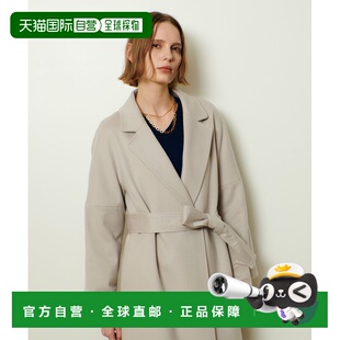 1h可退 日本直邮allureville 女装 全羊绒长款大衣 宽松版型 贝壳