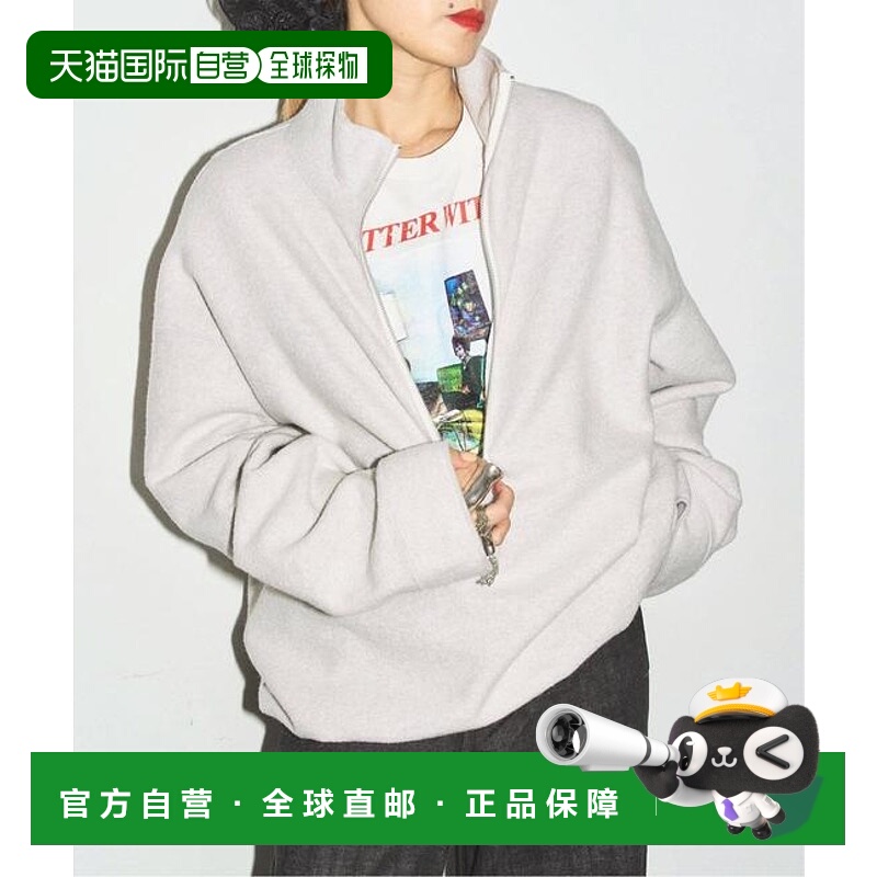 1h可退 日本直邮CITYSHOP FELTED WOOL HALF ZIP TOP：羊毛半拉链