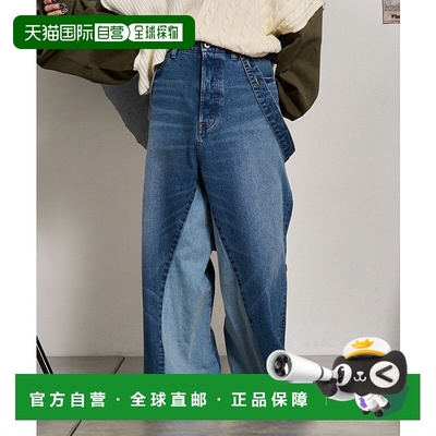 1小时内可退 日本直邮etsinta 男女同款宽松萨斯吊带改造牛仔裤 T