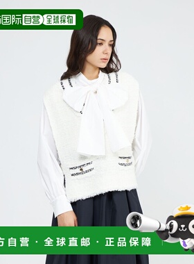 日本直邮EPOCA 女装 V领宽松针织背心 半开襟设计 春秋冬款 N7N03